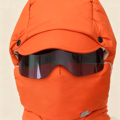 ⛄⛷【Połowa ceny jesień-zima】Nowa, ciepła, całkowicie zakrywająca, wiatroszczelna czapka z okularami rowerowymi