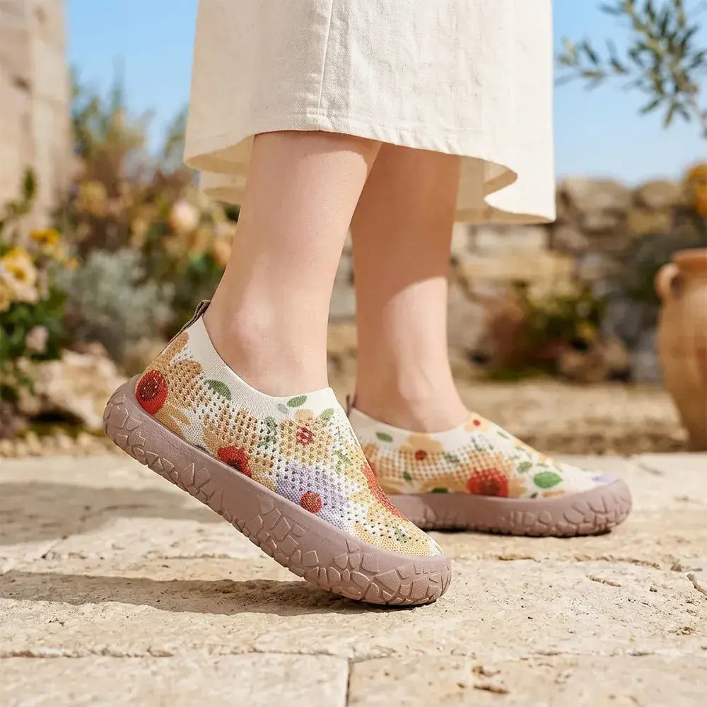 【36-43】Pantofi sport damă din pânză imprimată - ușori, cu talpă moale, pentru zi cu zi - mocasini respirabili, pictați