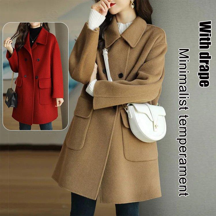 🔥nowa jesienno-zimowa vysoce kvalitní dwuwarstwowa kaszmirowa kurtka 