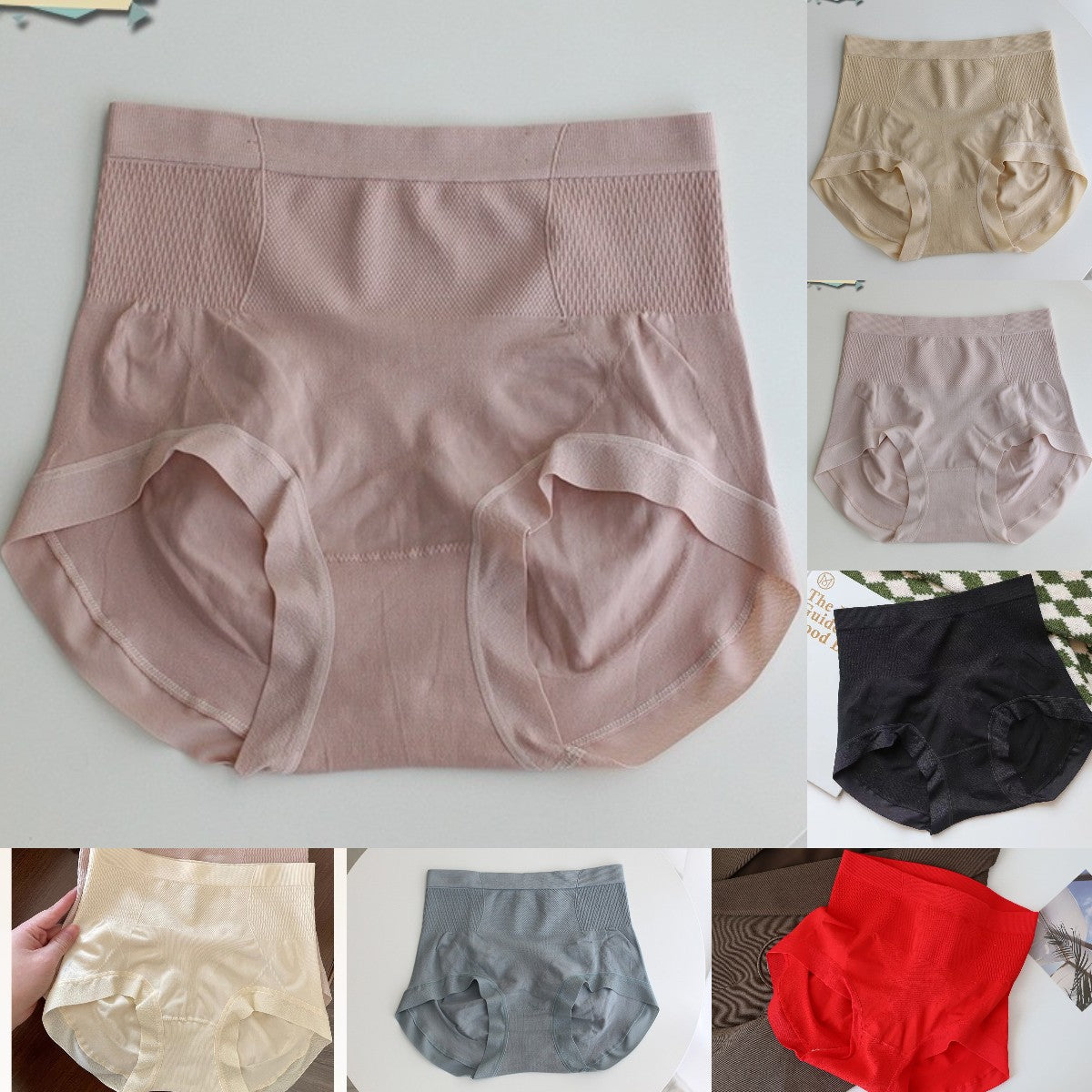 🔥Προσφορά στη μισή τιμή 【Αγοράστε 1, πάρετε 6 δωρεάν】Εσώρουχα για γυναίκες με υψηλή μέση, χωρίς ραφές και με έλεγχο της κοιλιάς (για βάρος 100 kg)