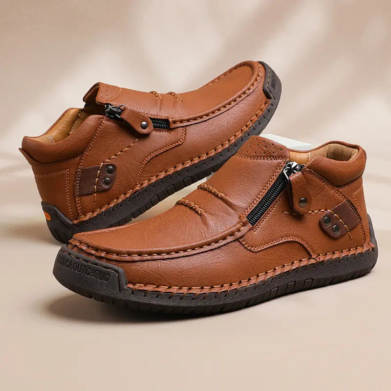 👞🏆【38-48】Ghete de șofat bărbătești din piele de înaltă calitate, lucrate manual, antiderapante - față largă, suport pentru arcul plantar