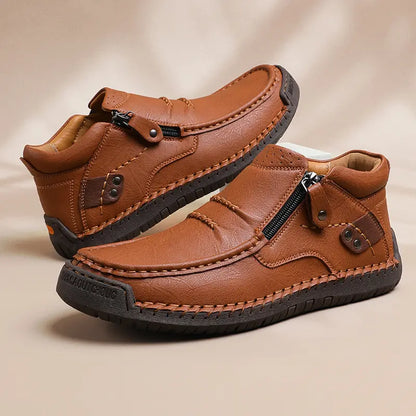 👞🏆【38-48】Ghete de șofat bărbătești din piele de înaltă calitate, lucrate manual, antiderapante - față largă, suport pentru arcul plantar