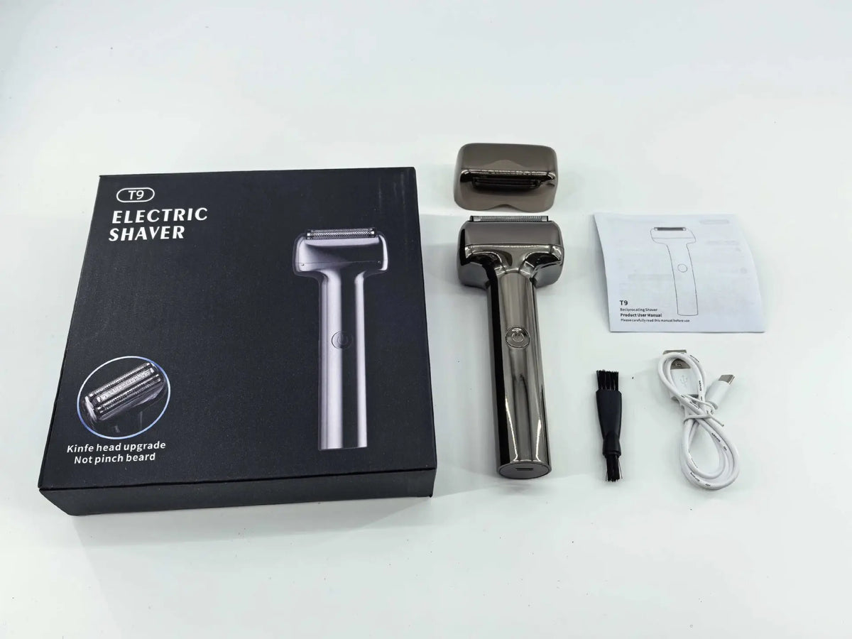 🪒 Reducere de 50% pentru o perioadă limitată! ⚡ Aparat de ras electric reîncărcabil pentru bărbați, cu folie – ras delicat, portabil și silențios 🧔