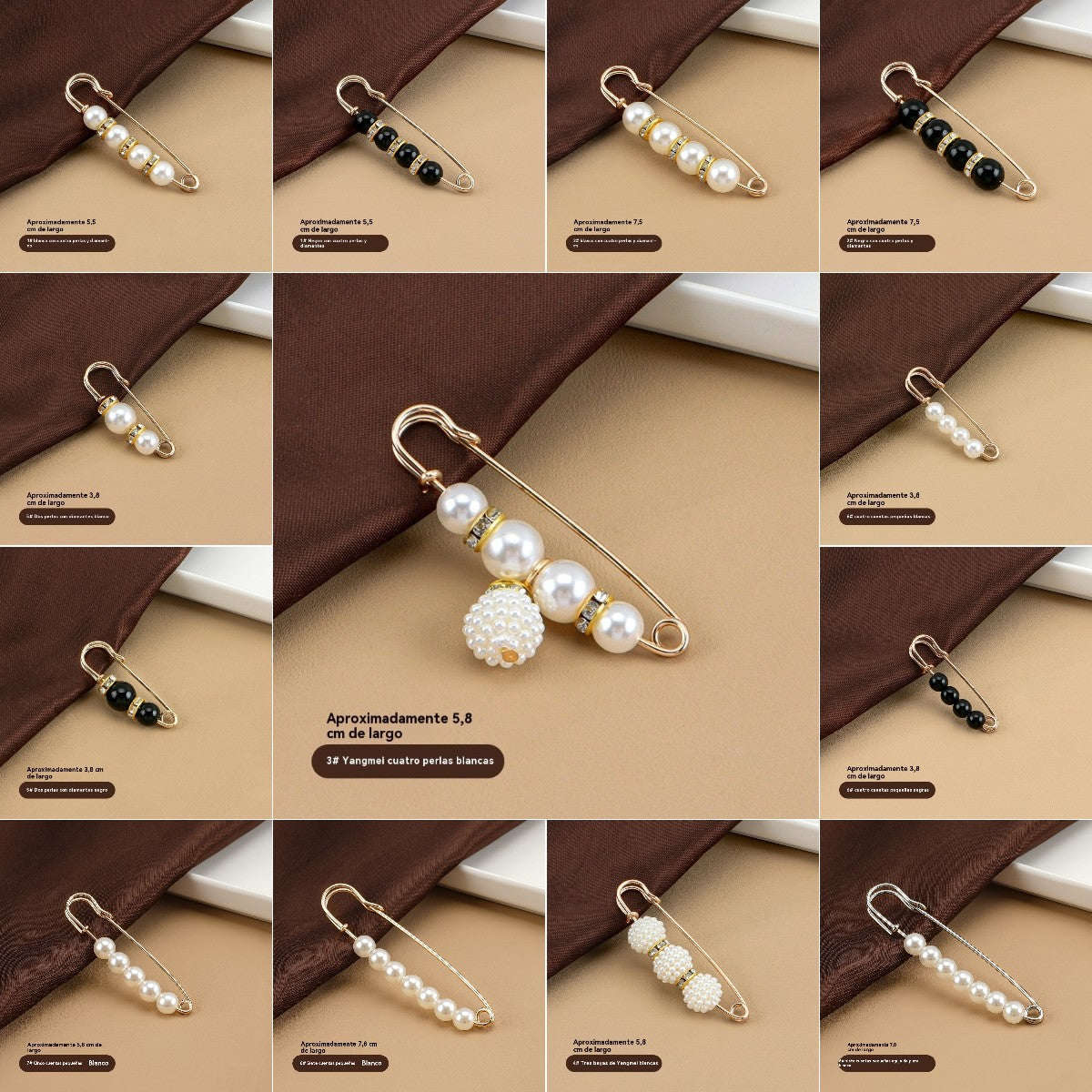 ✨【Set de 13 piese】🌸Set de broșe cu perle: potrivit pentru decorarea cardiganelor și rochiilor