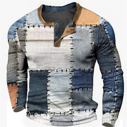 🏆【S–5XL】Noutate pentru toamnă și iarnă – un top elegant pentru bărbați, cu design în contrast și croială confortabilă pentru mărimi mari.