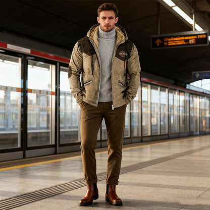 🌈【Rozmiary M-5XL】Nowy model jesień-zima 2025: stylowa grubą kapturówka dla mężczyzn