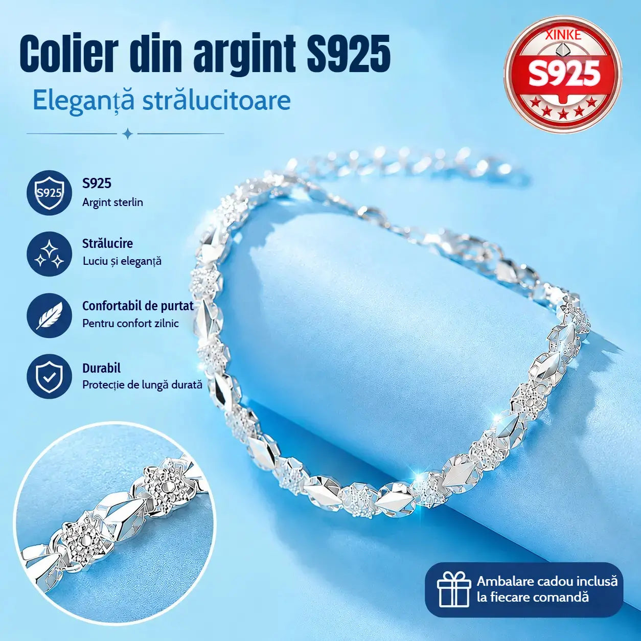 💖🍀Brățară de mână pentru femei, din argint sterling 925, cu trifoi cu patru foi, Love New Fashion【50%OFF】