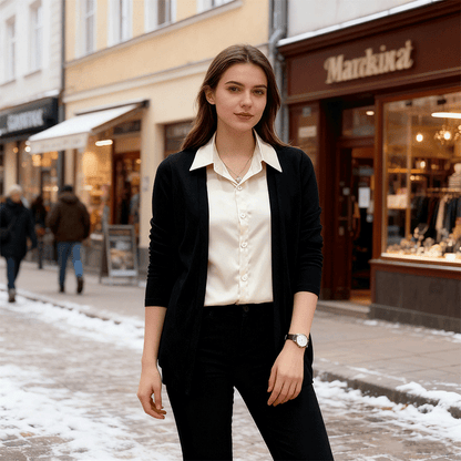 【Jesień/Zima 50% OFF】【L-5XL】2025 Nowa jesienna fałszywa koszula dwuczęściowa, elegancki styl