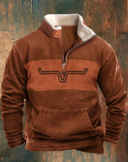 👕【35% ОТСТЪПКА】【S-4XL】2025 Есенно-зимен мъжки моден, топъл пуловер с дълъг ръкав и 3D щампа