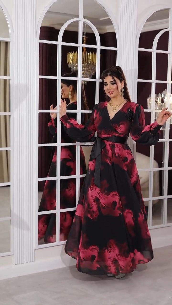 💕【S-5XL】🌷Rochie fierbinte de vara cu imprimeu trandafiri din tul