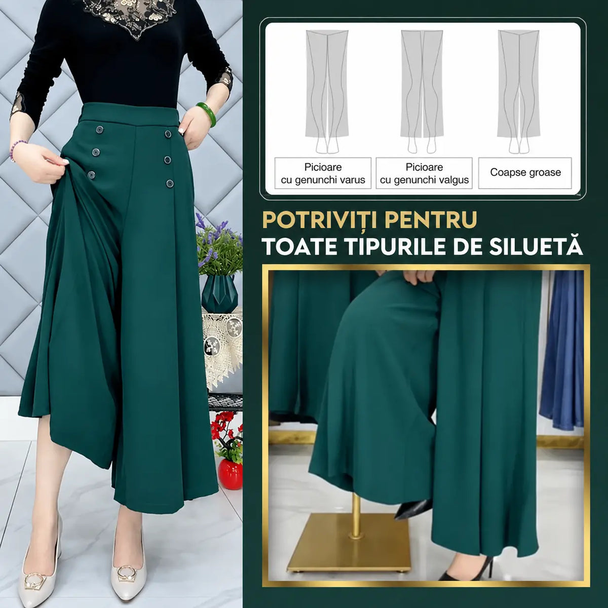 【M-5XL】Pantaloni largi cu pliuri (Reducere de 50% pentru o perioadă limitată)