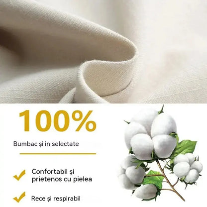 🎁【S-4XL】Rochie de lenjerie intimă din bumbac, la modă, cu decolteu în V, falsă, din două piese, neregulată, din două piese