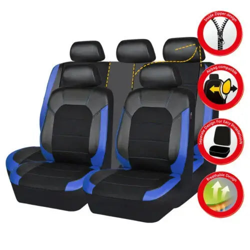 🚗🚗Set universal de huse pentru scaune auto din piele moale