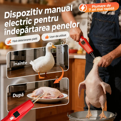 🐓🦆 Aparat electric portabil de jumulit pentru găini, rațe, gâște și alte păsări de curte (încărcare USB)