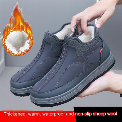 Cizme noi de iarnă pentru zăpadă pentru bărbați, îngroșate cu catifea și călduroase-3814034