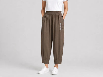🔥【M‑4XL】👖Pantaloni de vară ușori și respirabili din bumbac‑in – pantaloni moderni casual până la gleznă