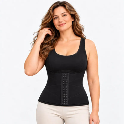 【XL-5XL / 4 culori】Vestă călduroasă cu căptușeală din fleece, fabricată în Germania, concepută pentru a modela zona abdomenului și a taliei
