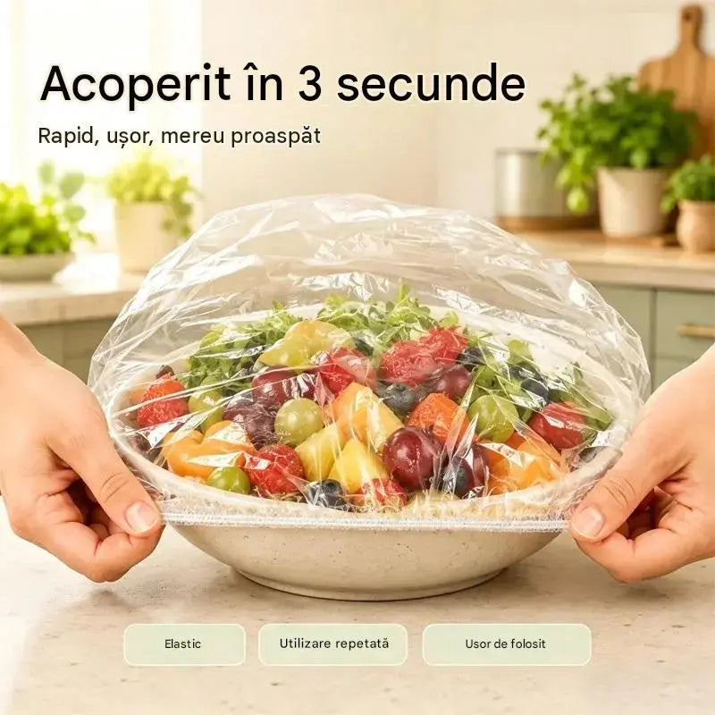 🔥(300 bucăți) Doar 139 lei🍽️Folie de plastic extra‑mare, groasă, antibacteriană, adecvată pentru alimente