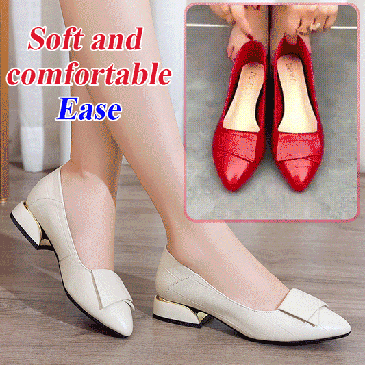 💥【35-40】Pantofi din piele noi talpa plată antiderapantă, confortabili și respirabili, la modă și stilați.