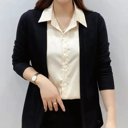 【Jesień/Zima 50% OFF】【L-5XL】2025 Nowa jesienna fałszywa koszula dwuczęściowa, elegancki styl