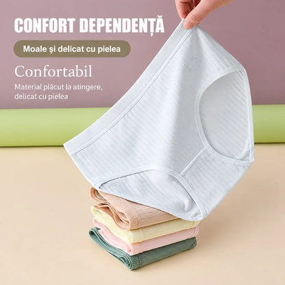 💖🔥【Set de 7 bucăți】Ultima zi – Reducere 50%: Chiloți de damă din bumbac, cu talie înaltă și proprietăți antibacteriene