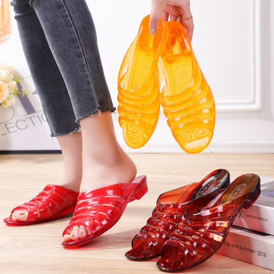 🔥👡【Reduceri mari de vară】【Mărimi 36-41】👡Papuci moi din PVC✅Confortabili și anti-alunecare✅Ideali pentru vară!