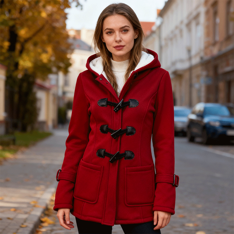 🔥Ostatni dzień 50% zniżki - Ciepłe damskie kurtki z kapturem, długość midi