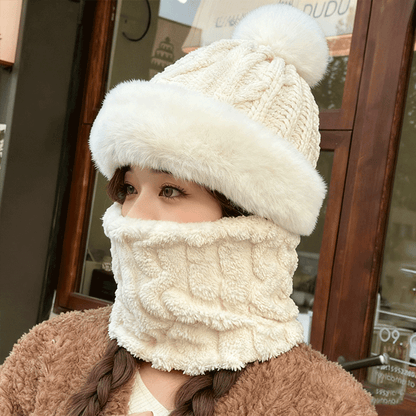 🔥【Ograniczony czas - połowa ceny】🔥🐏Nowy model czapki i szalu, grube i puszyste, odporne na wiatr i chłod