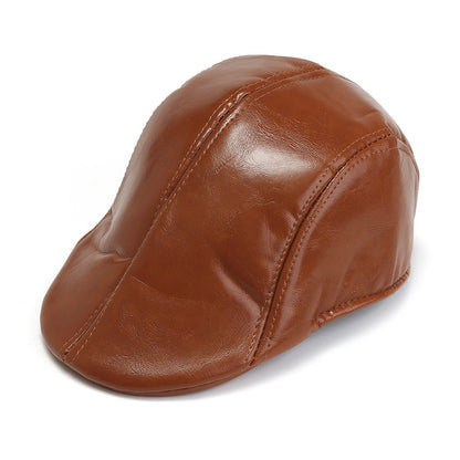 🎩 Beretă retro din piele pentru bărbați, de calitate premium✨