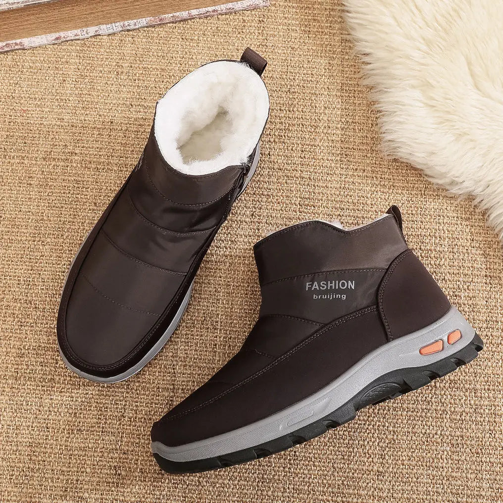 🔥【39–45】👟 Pantofi de iarnă pentru bărbați, din bumbac pur, cu căptușeală groasă și pufoasă