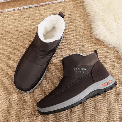 🔥【39–45】👟 Pantofi de iarnă pentru bărbați, din bumbac pur, cu căptușeală groasă și pufoasă