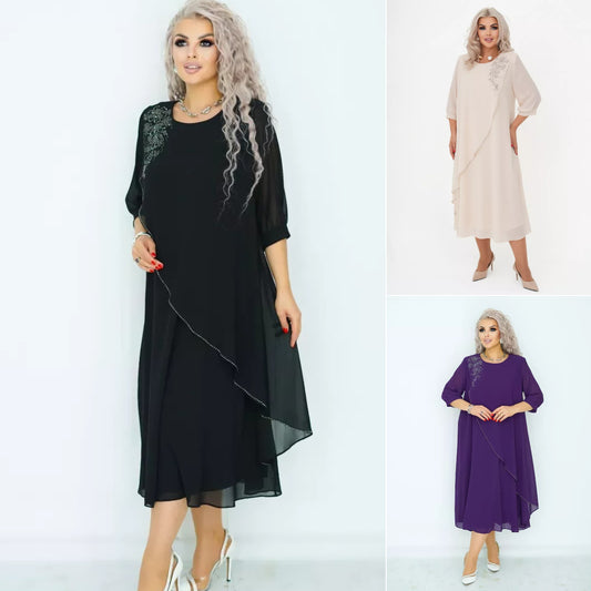 👗💥【S-5XL】Rochie nouă la modă, design clasic, elegantă și simplă