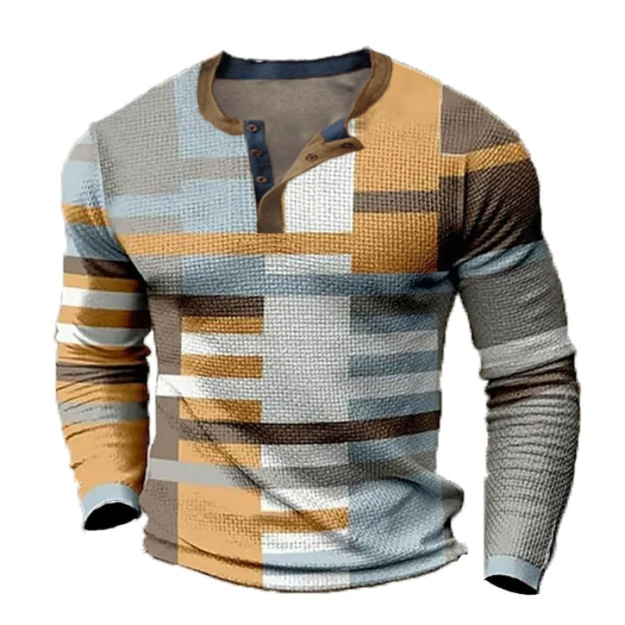 🏆【S–5XL】Noutate pentru toamnă și iarnă – un top elegant pentru bărbați, cu design în contrast și croială confortabilă pentru mărimi mari.