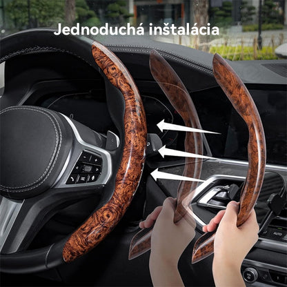 🚗【1 комплект 3 броя】👍👍Дървен противоплъзгащ калъф за волан на кола