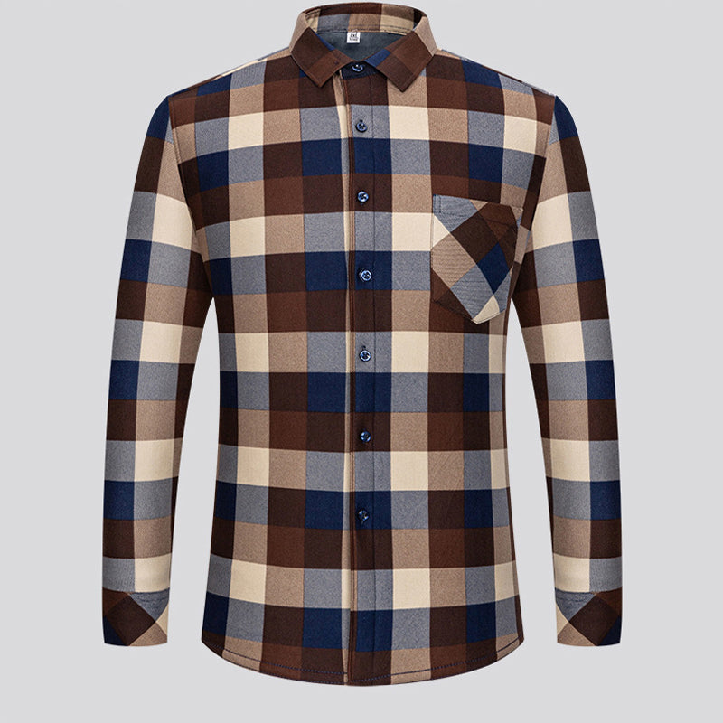 🔥【Mitad de precio por tiempo limitado】👔Camisa cálida de manga larga empresarial para otoño e invierno