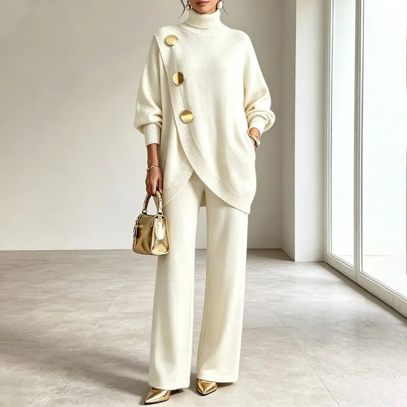 ✨🔥 La jumătate de preț + livrare gratuită 🚚💕 Set elegant pentru femei: maletă și pantaloni cu croială largă — Confortabil și modern 👗