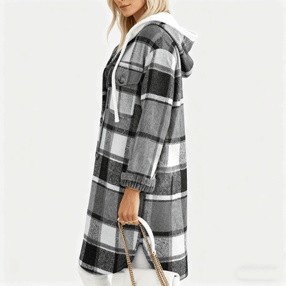 🐏【Połowa ceny na koniec miesiąca】Damska kurtka z kapturem, z polarisem, w większych rozmiarach dostępna