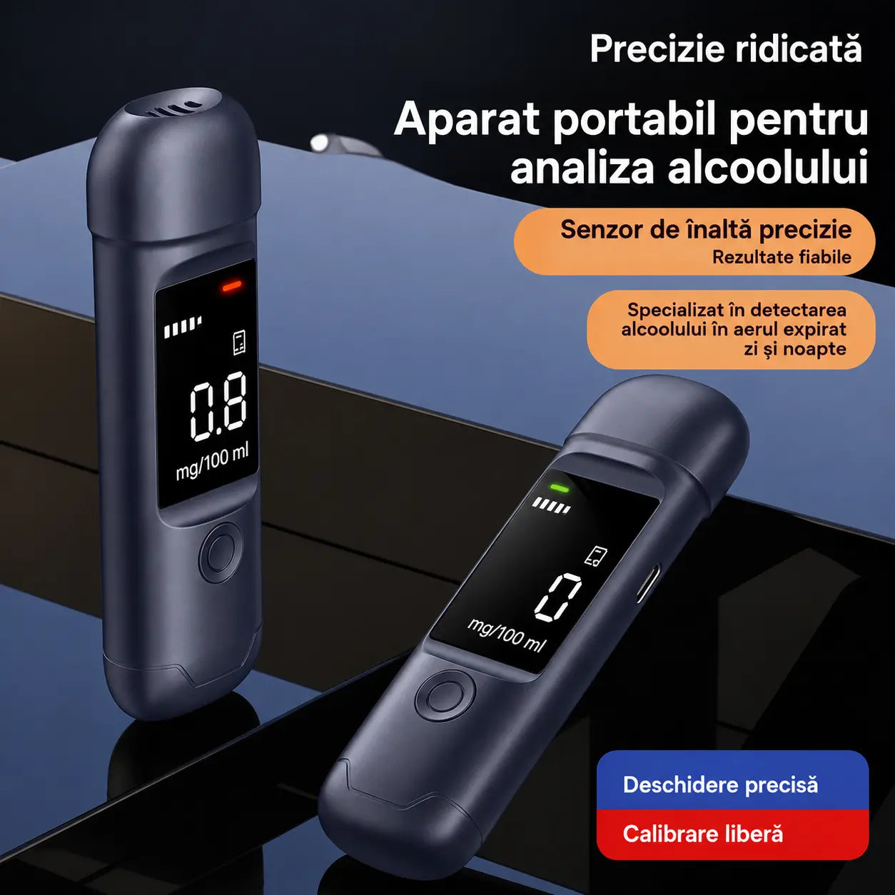 🔥🍷 Alcooltest portabil de precizie – Verifică nivelul de alcool înainte de a conduce
