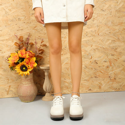 🔥 Promocja -50% 【Kup 1, a 1 gratis】【35-40】Damskie skórzane buty na grubej podeszwie