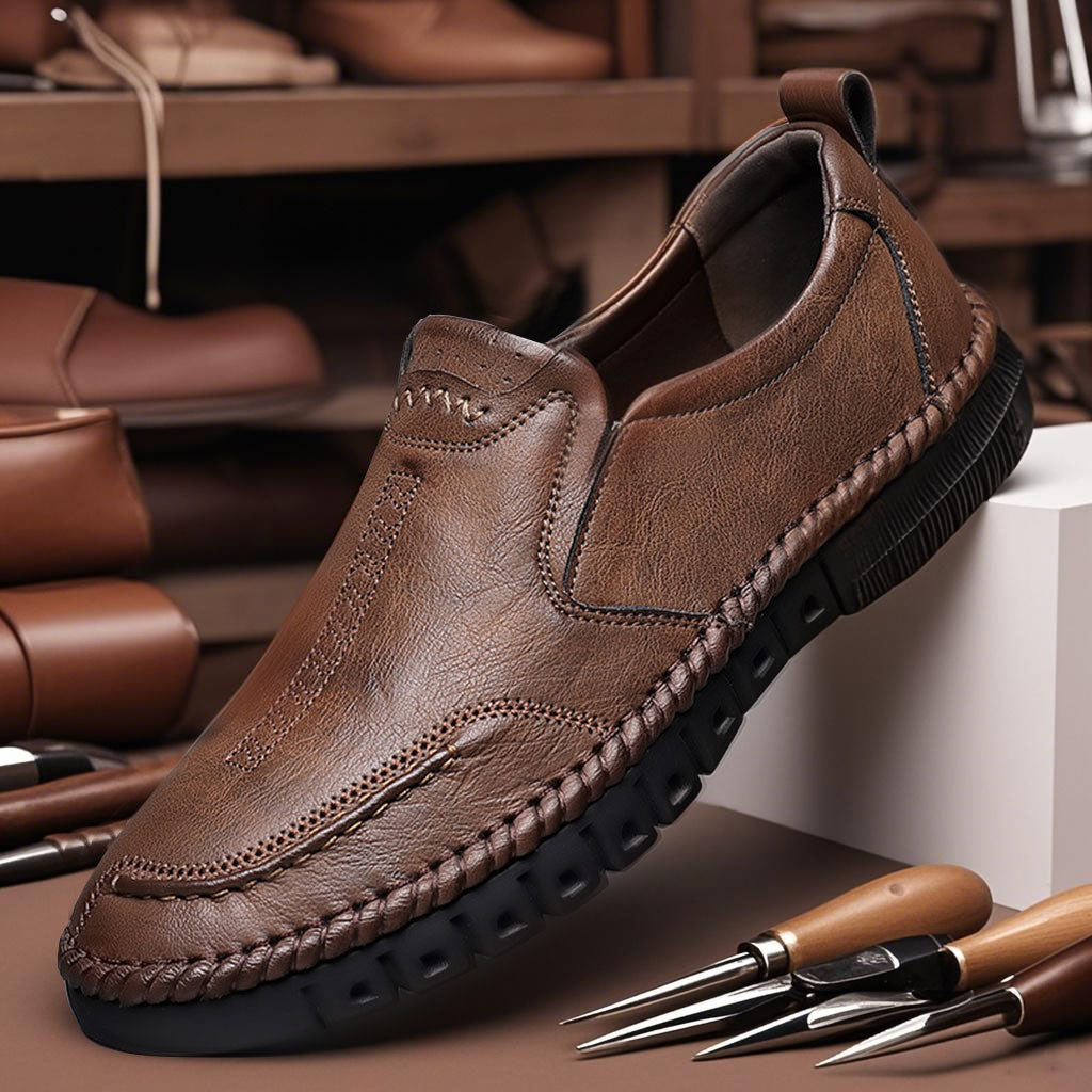 👍【Piele Naturală de Bovine de Calitate Premium】Pantofi Casual Fashion pentru Bărbați