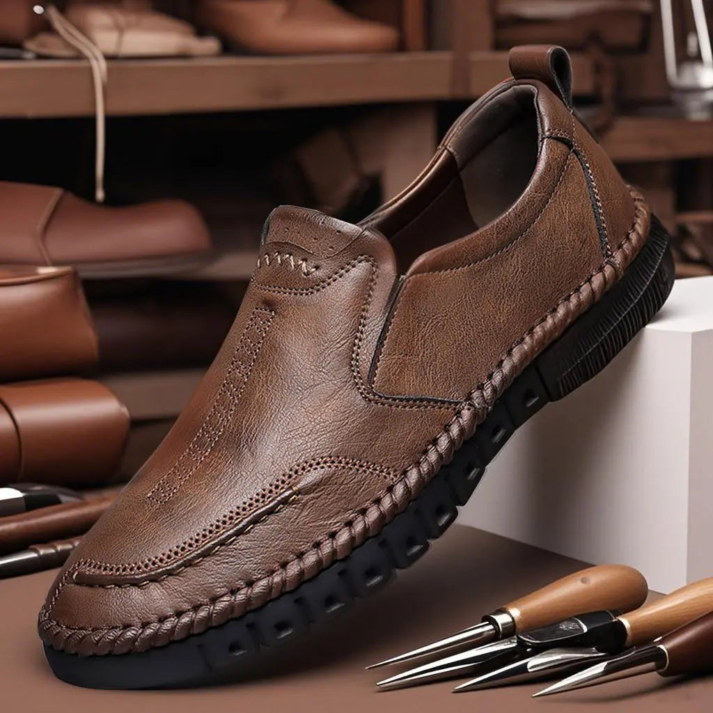 👍【Piele Naturală de Bovine de Calitate Premium】Pantofi Casual Fashion pentru Bărbați