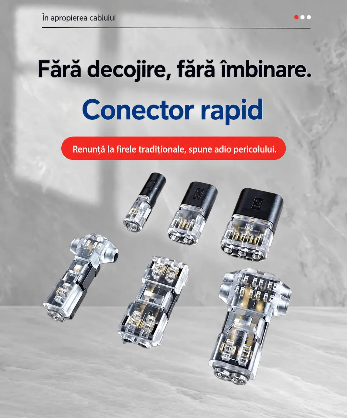 🥳 Reducere 50%! ⏰【1000 de bucăți în stoc】Conector electric fără dezizolare, cu clemă de blocare, închidere sigură și design antiderapant ⚡️