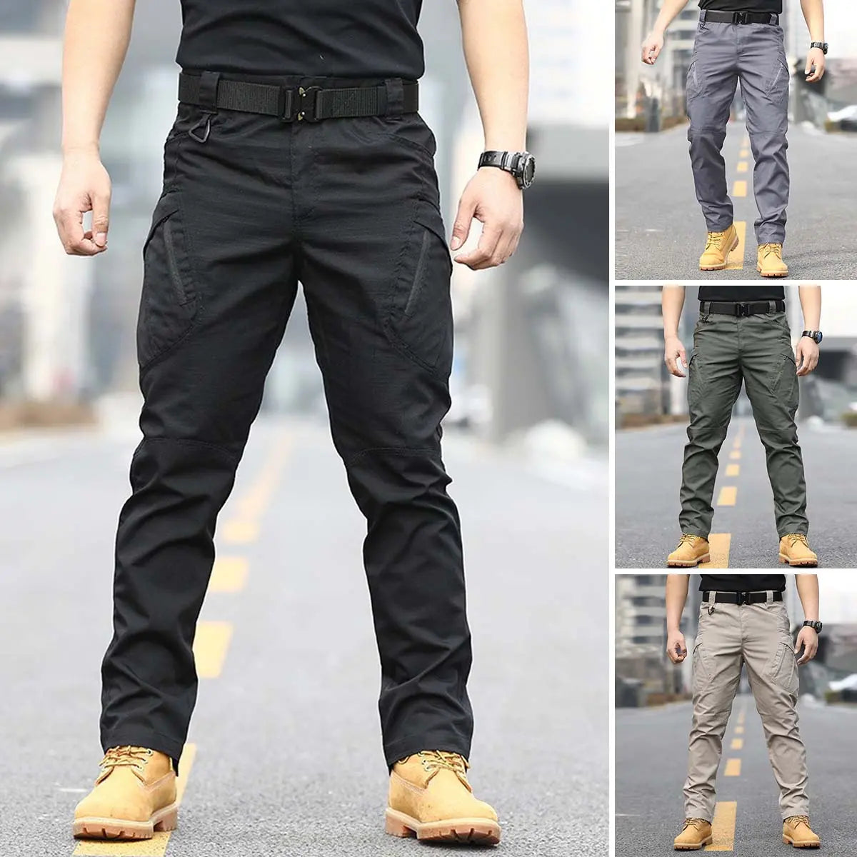 🔥Bestseller🔥【S-5XL】Pantaloni tactici cargo pentru bărbați, cu model camuflaj și buzunare