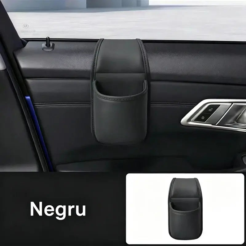 🚗 Spațiu suplimentar și ordine în mașină! Suport din piele pentru ușă auto / pahar și telefon (Montare ușoară la geam / Ofertă 1+1 GRATUIT - primești 2 bucăți)! ✨