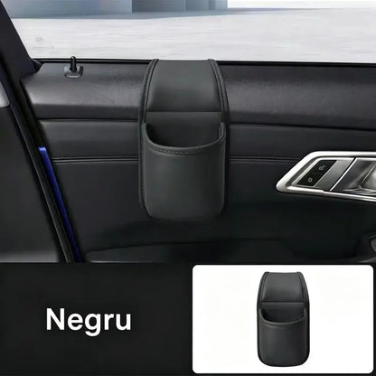 🚗 Spațiu suplimentar și ordine în mașină! Suport din piele pentru ușă auto / pahar și telefon (Montare ușoară la geam / Ofertă 1+1 GRATUIT - primești 2 bucăți)! ✨