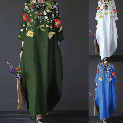 👗【S-5XL】Rochie cu imprimeu lejer