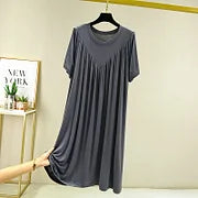 💖【S-4XL】Rochie de pijama cu mânecă scurtă, moale și confortabilă.