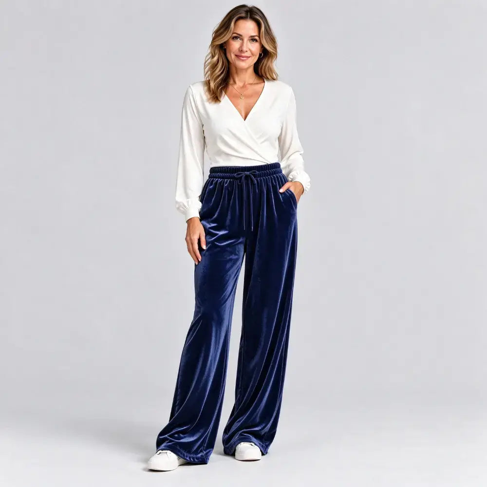 ✨ Noutate Toamnă/Iarnă 2026: Pantaloni casual din reiat, cu talie înaltă, într-o singură culoare și croială cu crac larg.✨