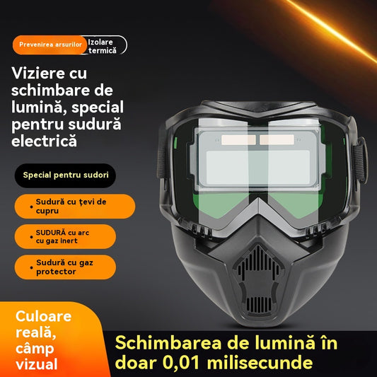 🔥【Kupte 1 a 1 dostanete zdarma】😎 Plně automatický svářecí stroj s ochrannou maskou nasazenou na hlavici pro výměnu světla pro svářeče 