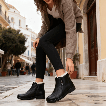 🔥Επίθετη πώληση περιορισμένου χρόνου【Μεγέθη 35-41】🥾Μόδας και θερματά χειμερινά παπούτσια από δέρμα, με σχεδιασμό μαλακής υπόσωμης